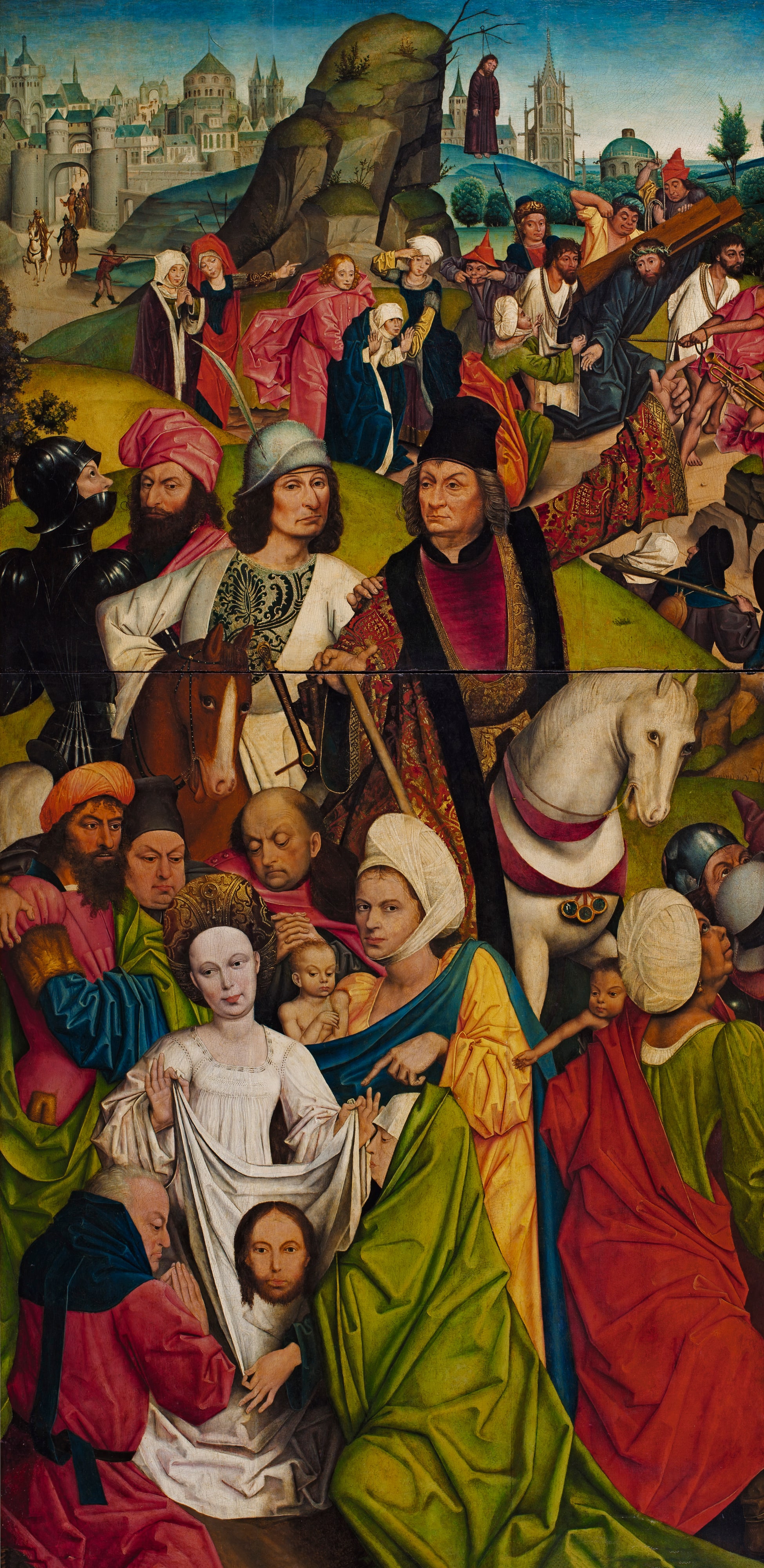 Saint Veronica and a group of Knights
