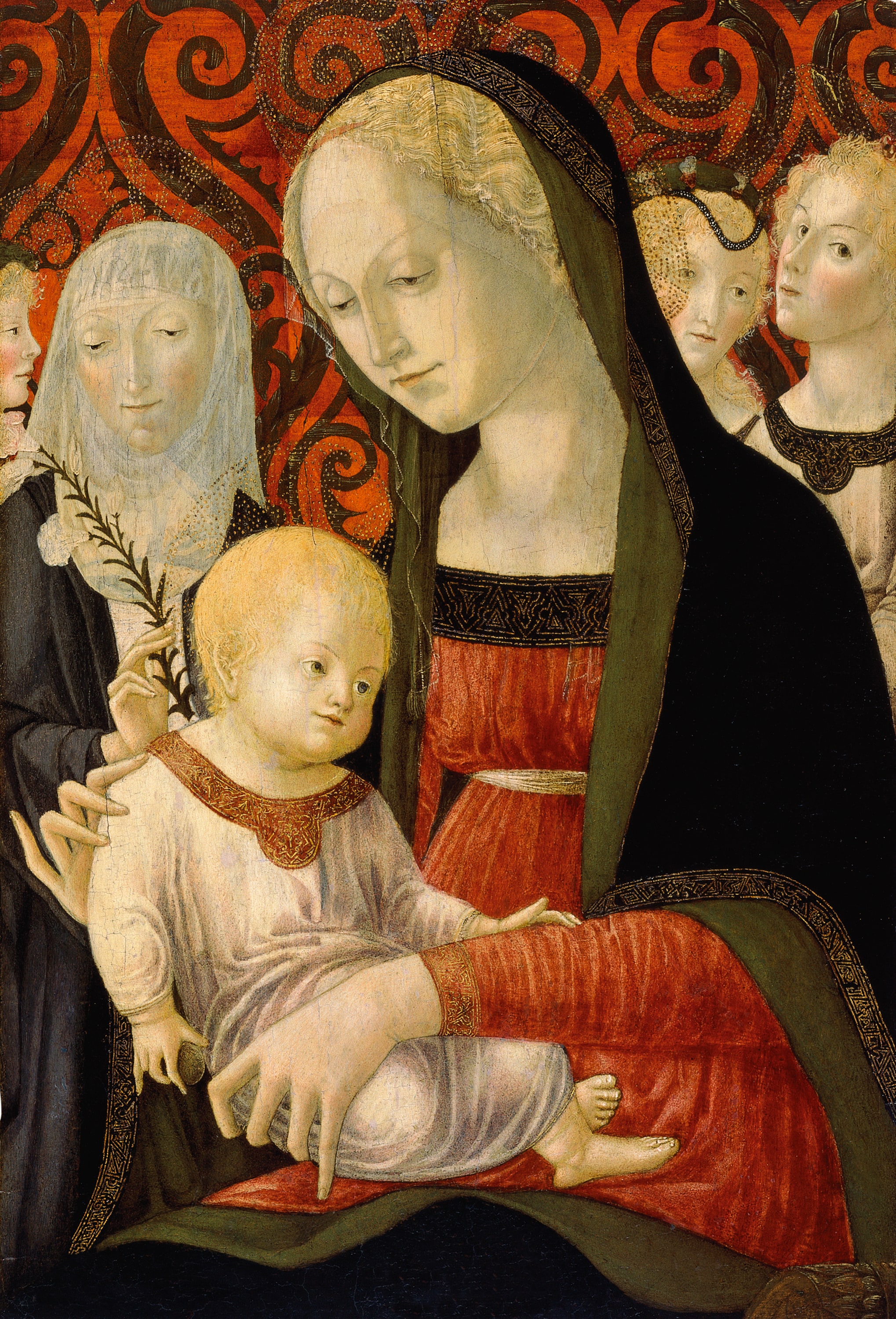 The virgin and the Child with Saint Catherine of Siena and Angels