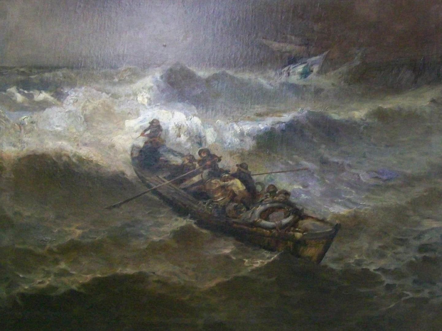 Barco na tempestade