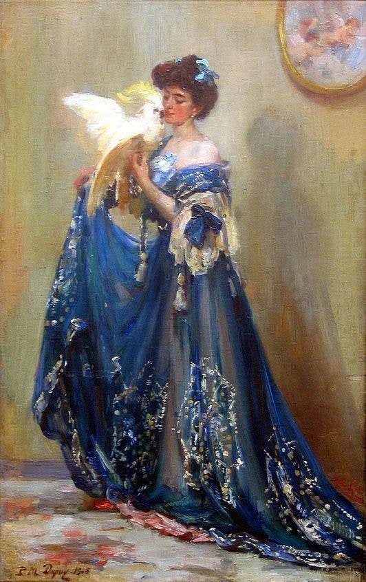 Esquisse de la femme au perroquet [Esboço de mulher com papagaio]