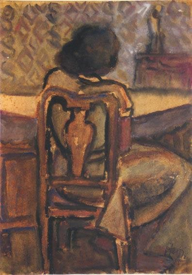 Figura feminina de costas