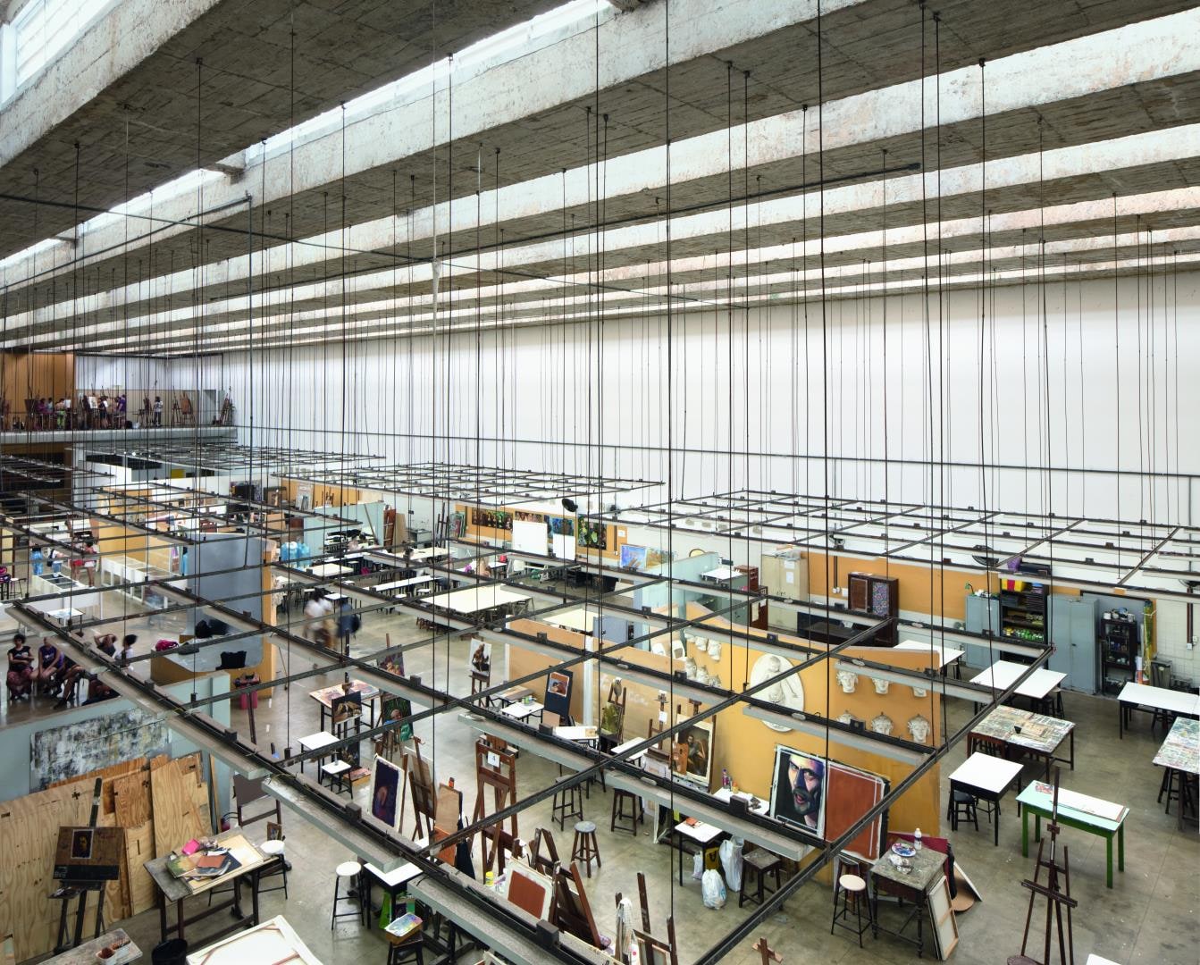 Vista do Ateliê de pintura Candido Portinari, da Escola de Belas Artes da UFRJ