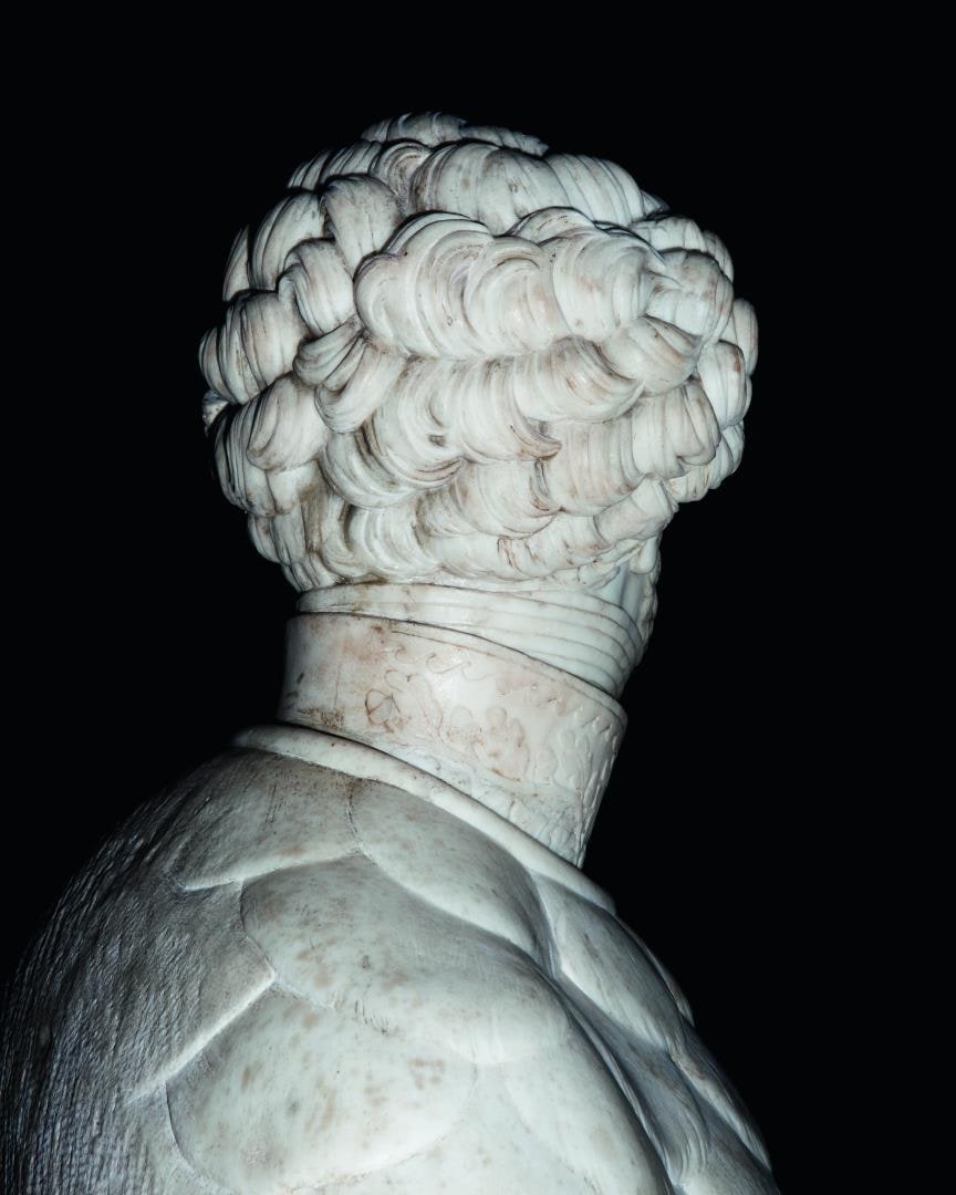 Francesco Benaglia, Dom Pedro I – Imperador do Brasil (detalhe), 1828, mármore esculpido. Museu Nacional de Belas Artes, Rio de Janeiro