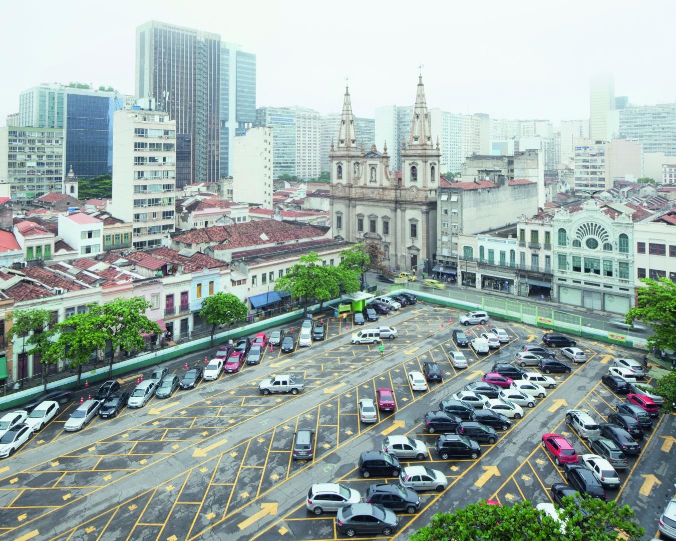 Vista do local onde se encontrava o antigo prédio da Real Academia de Belas Artes, Centro, Rio de Janeiro
