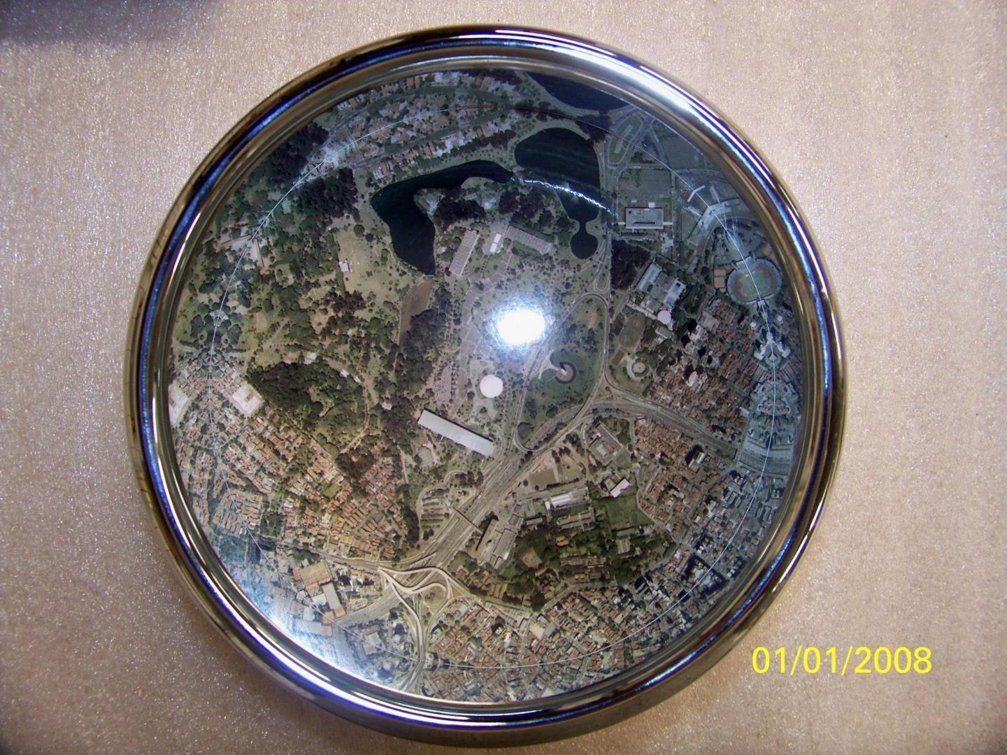 Luneta de Mesa, Bússola de olho, arte-escultura, miragem portátil, passagem aérea, aparelho óptico
