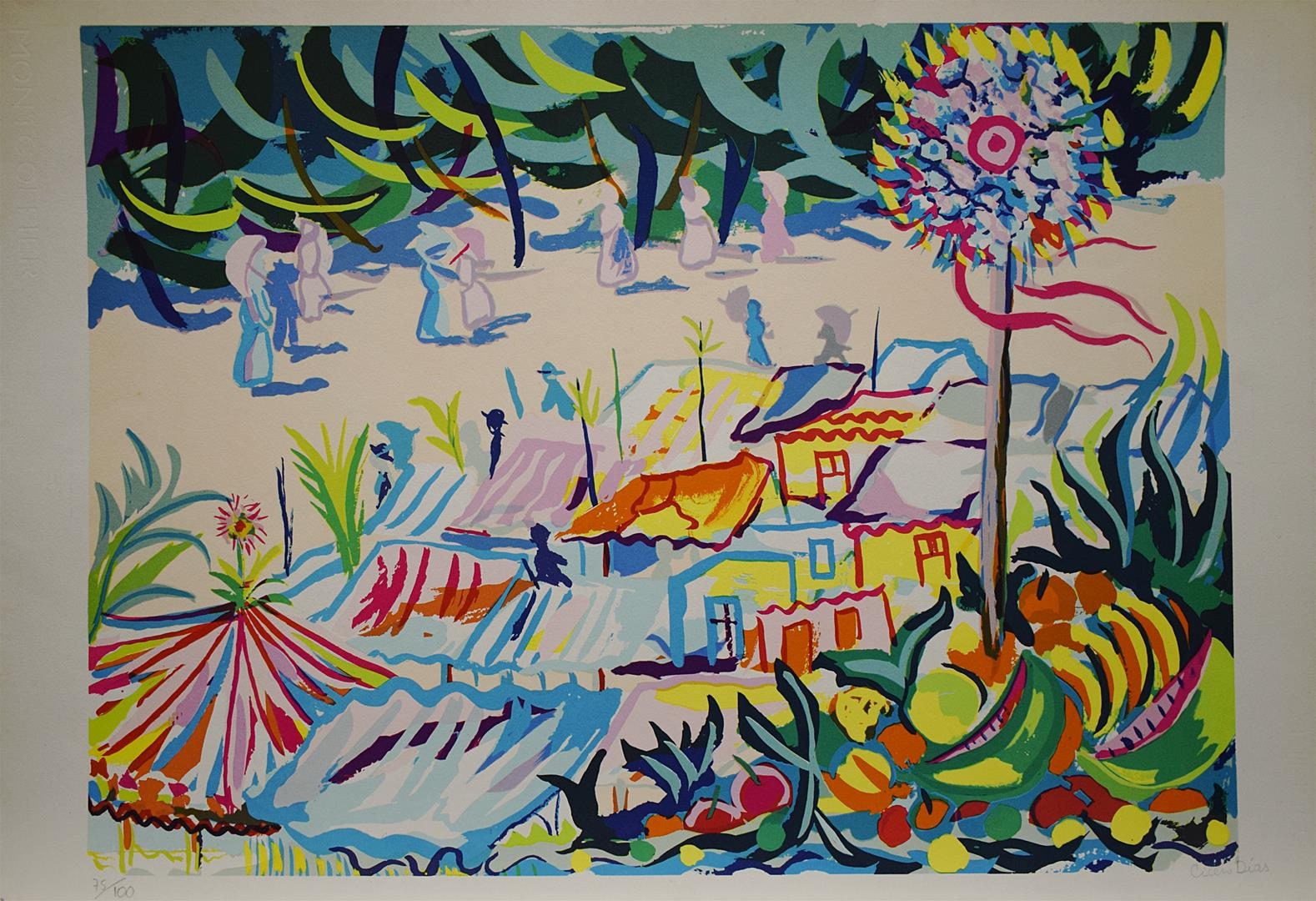 Jardim com figuras