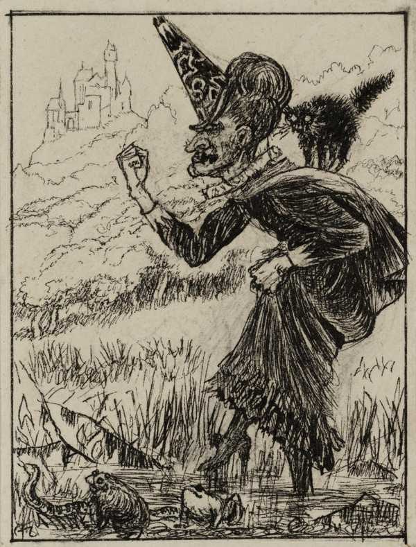 ‘The Wicked Fairy for ‘At the Back of the North Wind’‘, Arthur Hughes, c.1870 | Tate