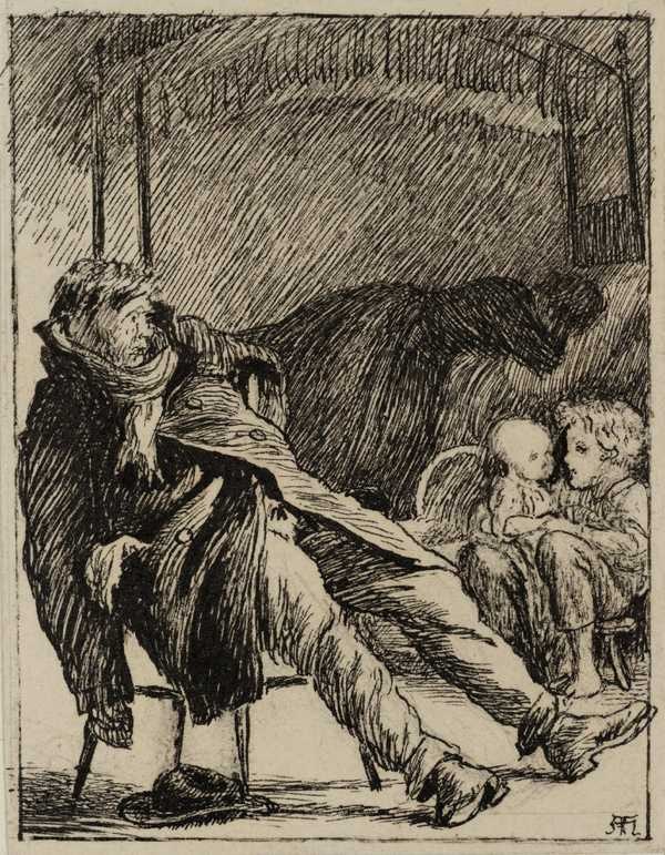 ‘The Drunken Cabman for ‘At the Back of the North Wind’‘, Arthur Hughes, c.1870 | Tate
