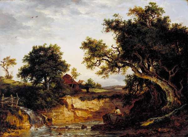 ‘A Landscape (‘The Angler’s Nook’)‘, Patrick Nasmyth, 1825 | Tate