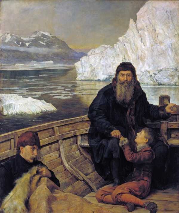 ‘The Last Voyage of Henry Hudson‘, The Hon. John Collier, exhibited 1881 | Tate