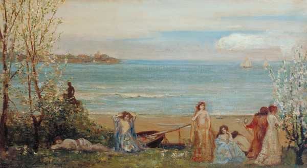 ‘Spring by the Sea‘, Charles Conder, c.1905 | Tate