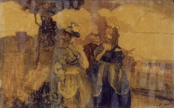 ‘In the Blue Country or Colloque Sentimentale‘, Charles Conder, c.1895 | Tate