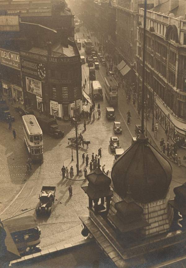 Street Scene with Trams