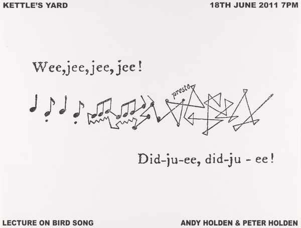 Lecture on Birdsong (Kettle’s Yard)