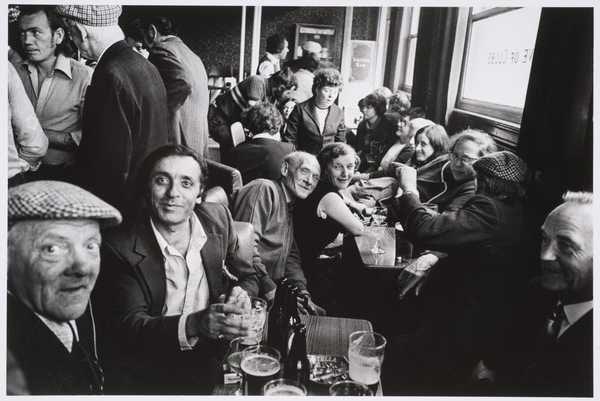 People in Knave of Club’s pub, Club Row, London