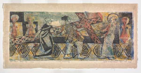 Jesus takes his cross