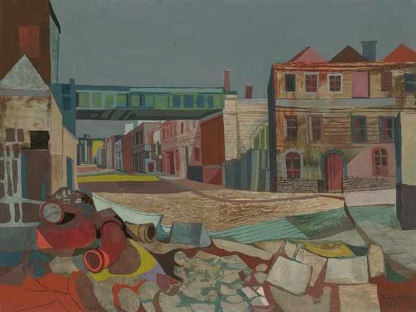 ‘Street and Railway Bridge‘, John Minton, 1946 | Tate