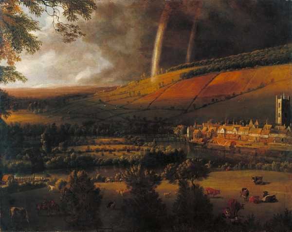 ‘Landscape with Rainbow, Henley-on-Thames‘, Jan Siberechts, c.1690 | Tate