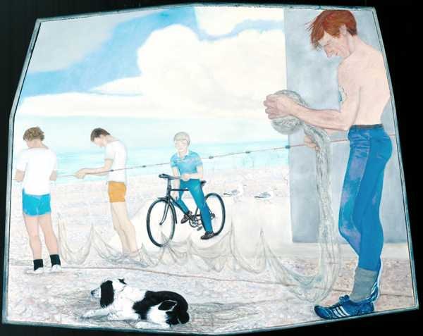 ‘Michael Balling Up Old Net‘, Laetitia Yhap, 1984 | Tate