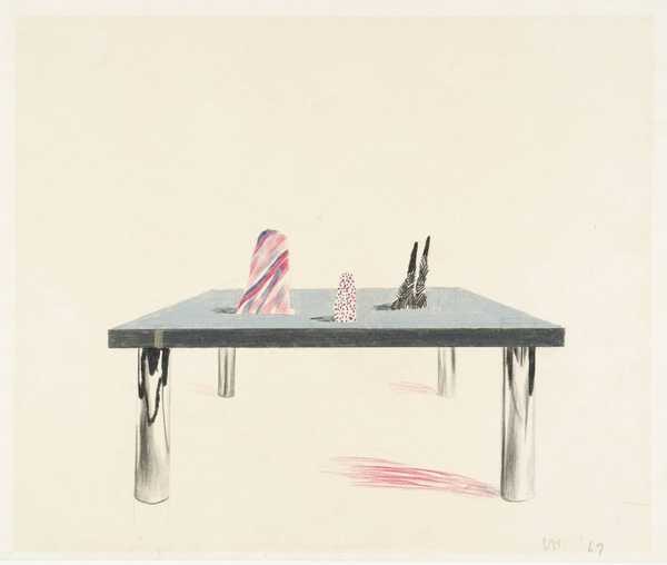 ‘Drawing for ‘Glass Table with Objects’‘, David Hockney, 1969 | Tate