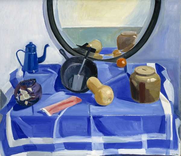 ‘Still Life with Frying Pan and Red Cabbage‘, Louisa Matthiasdottir, 1979 | Tate