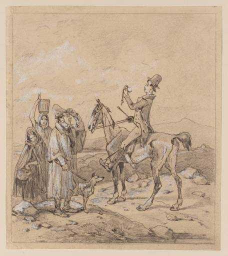 ‘Denis promoted to the dignity of a horse.’ Caricature‘, Hablot Knight Browne (`Phiz’) | Tate