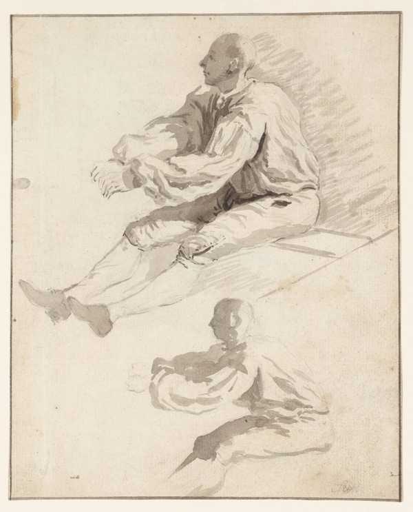 ‘Study of an Oarsman. Verso: Detailed Study on a Larger Scale‘, Samuel Scott | Tate