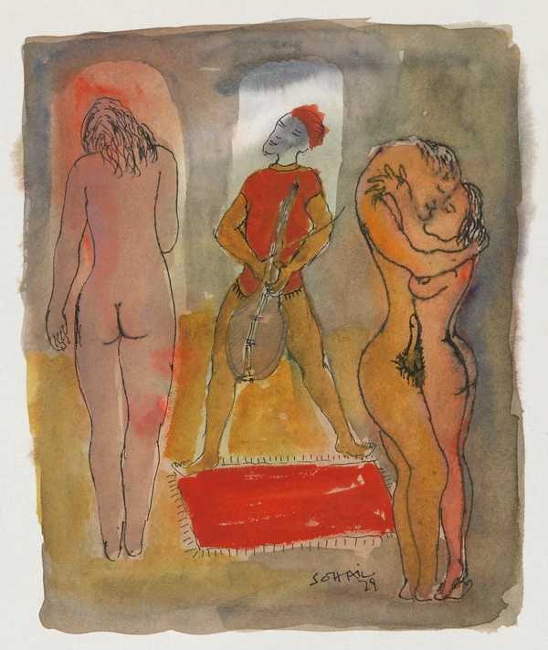 Untitled (Musician, Lovers and Nude)