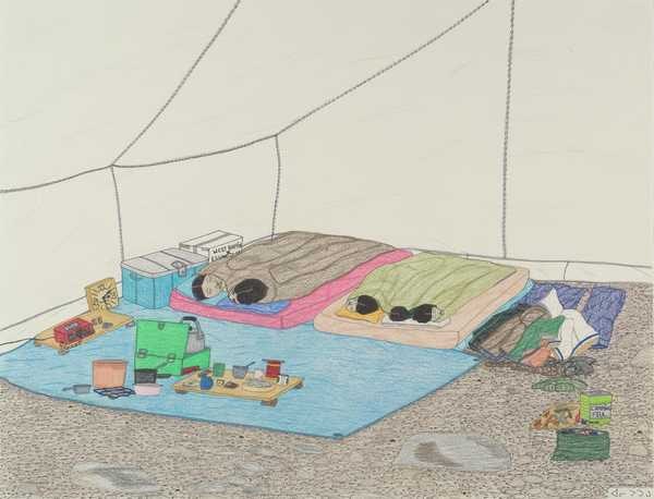 In the Summer Camp Tent