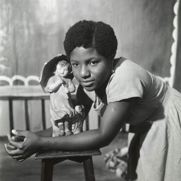 Beatrice with Trademark Figurine, Ever Young Studio, Accra