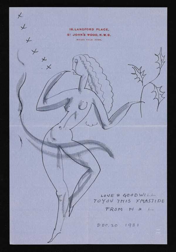 ‘Drawing of female nude
