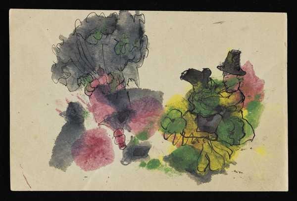 ‘Painting on scrap paper