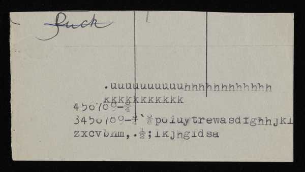 ‘Typed letters on scrap paper