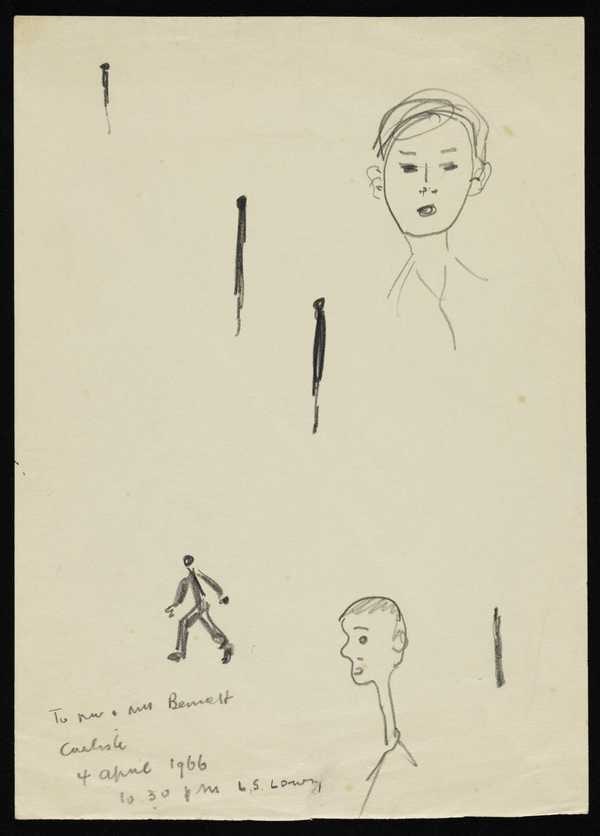 ‘Sketches of heads and figures