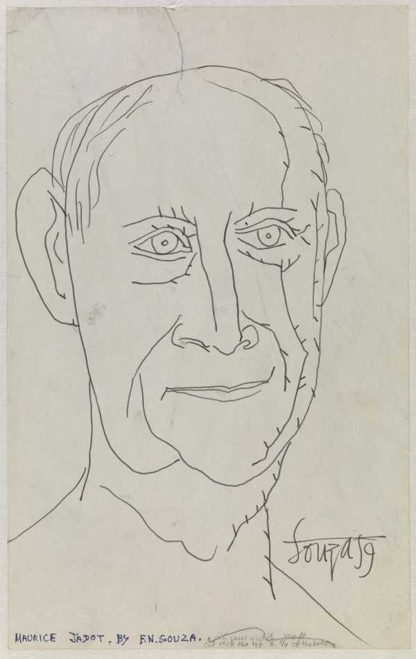 ‘Portrait (of Maurice Jadot)’ by F. N. Souza