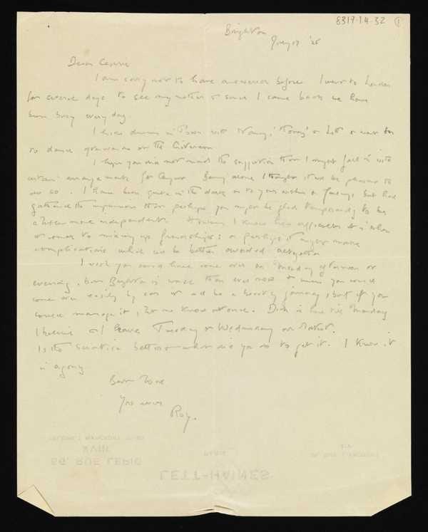 ‘Copy correspondence from Roy Martin and Morris, written by Lett-Haines