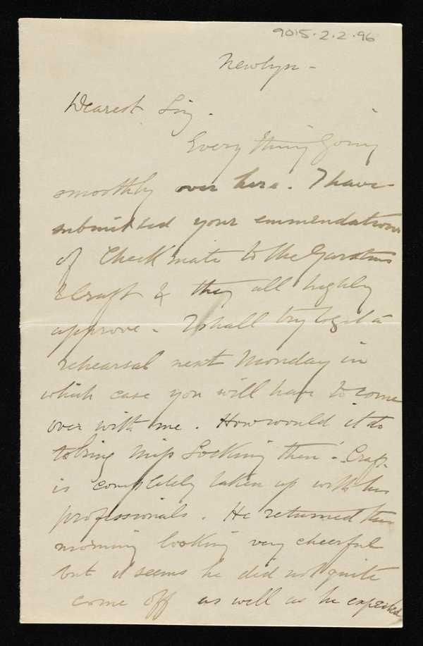 ‘Two letters from Stanhope Forbes to Elizabeth Armstrong, Newlyn, Penzance
