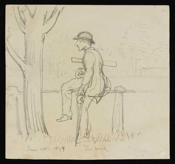 ‘Sketch entitled ‘The Park’ by Henry Scott Tuke