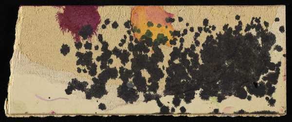 ‘Trial board with paint, ink and an inscription
