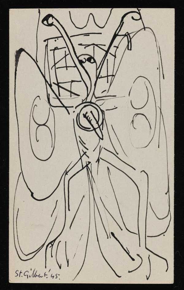 ‘Drawing of a winged creature