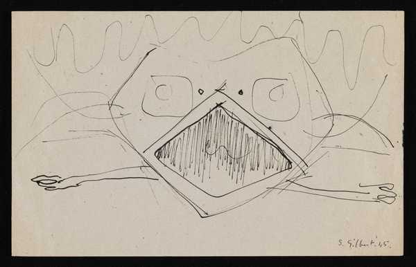 ‘Drawing of an abstract face