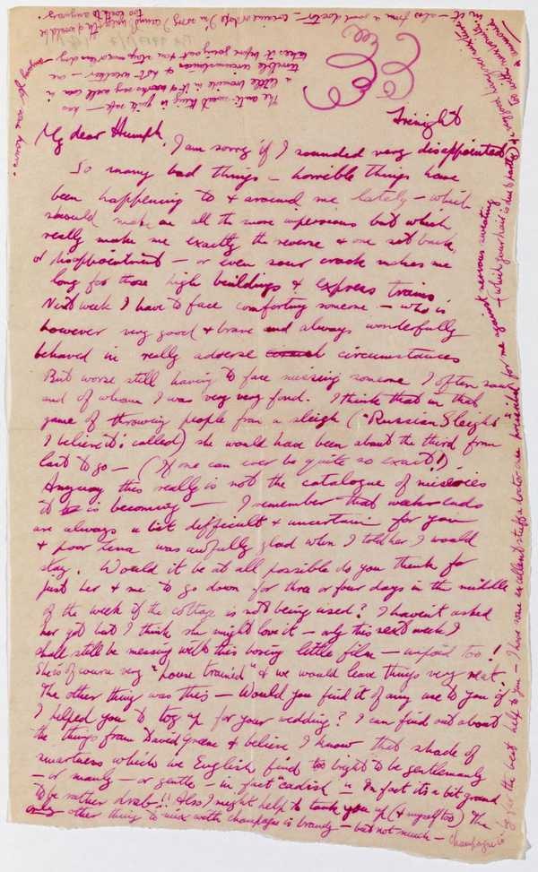 ‘Letter from John Banting to Humphrey Spender