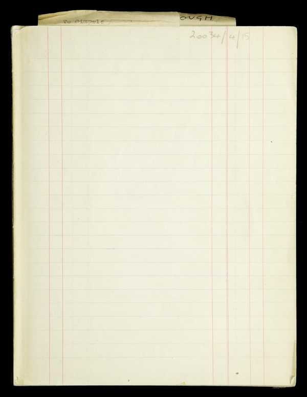 ‘Notebook recording details of works by Kenneth Armitage
