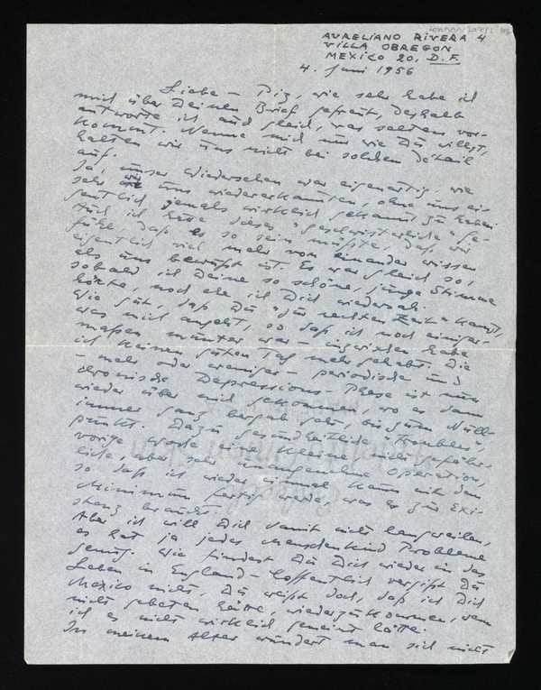 ‘Letter from Wolfgang Paalen, Mexico