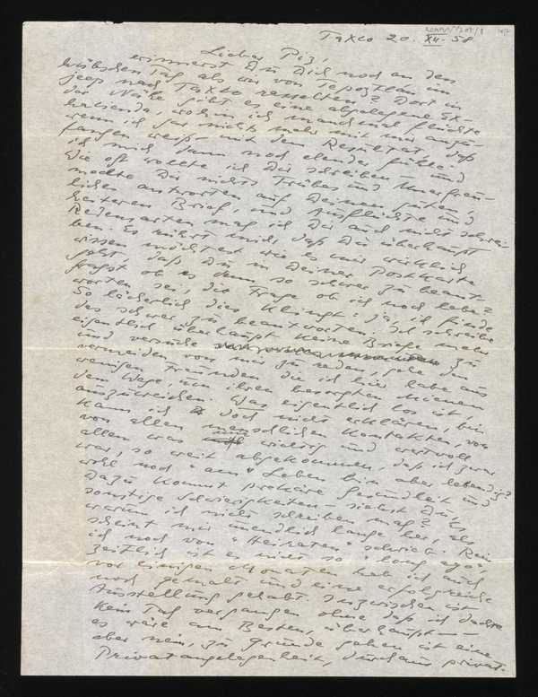‘Letter from Wolfgang Paalen, Taxco