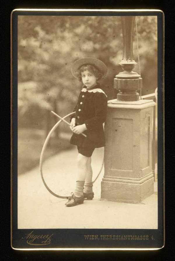 ‘Mounted photograph of Robert von Lieben as a child