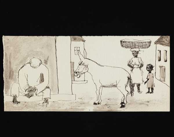 ‘Sketch of people in a street