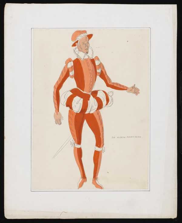 ‘Costume design titled ‘Sir Andrew Aguecheek’