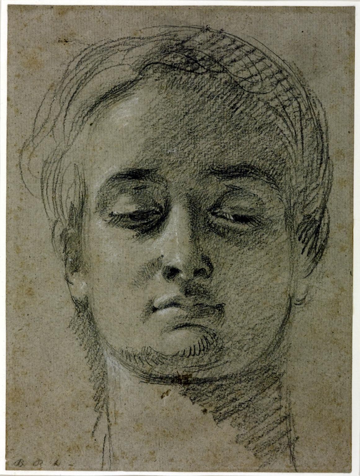 Study for ‘The Judgement of Solomon’. Verso: Study of a Head