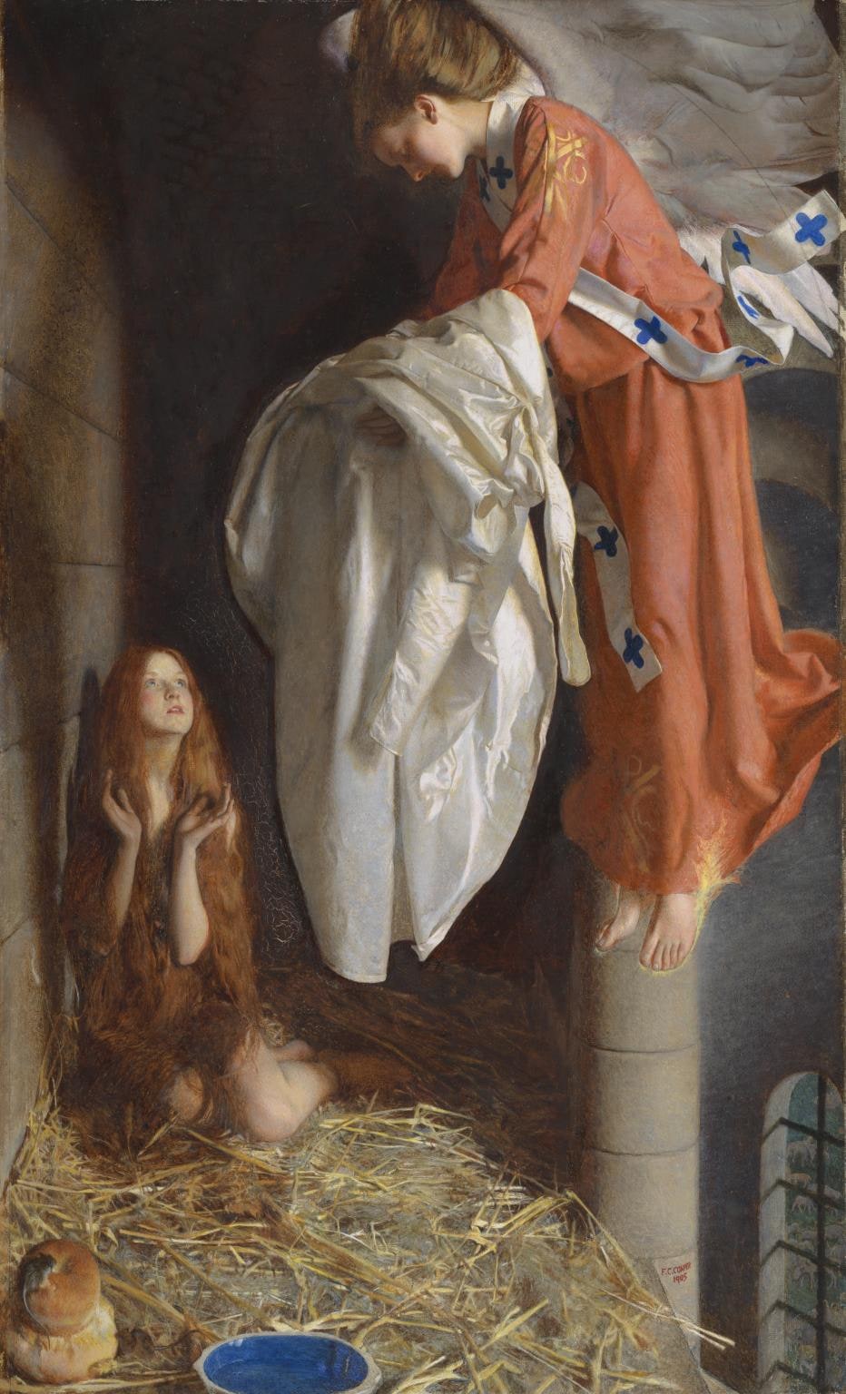 St Agnes in Prison Receiving from Heaven the ‘Shining White Garment’